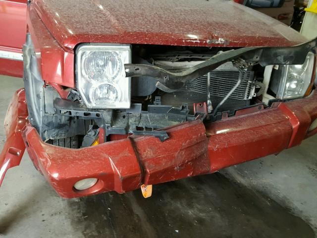 1J8HH58256C230941 - 2006 JEEP COMMANDER MAROON photo 9