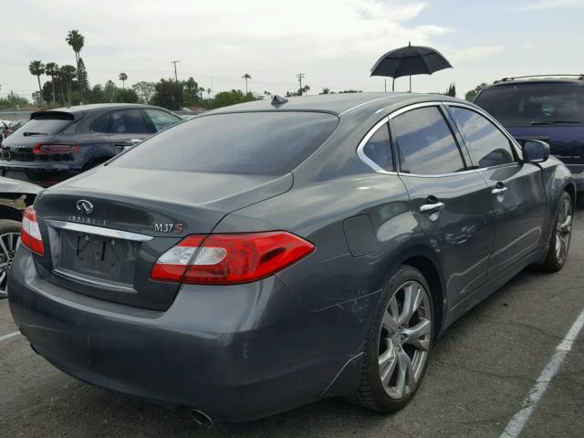 JN1BY1AP0BM322719 - 2011 INFINITI M37 GRAY photo 4