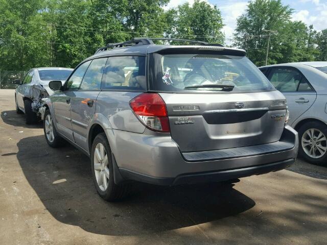 4S4BP61C387325322 - 2008 SUBARU OUTBACK 2. GRAY photo 3