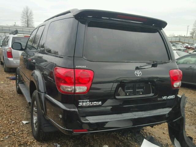 5TDBT48A15S249514 - 2005 TOYOTA SEQUOIA LI BLACK photo 3