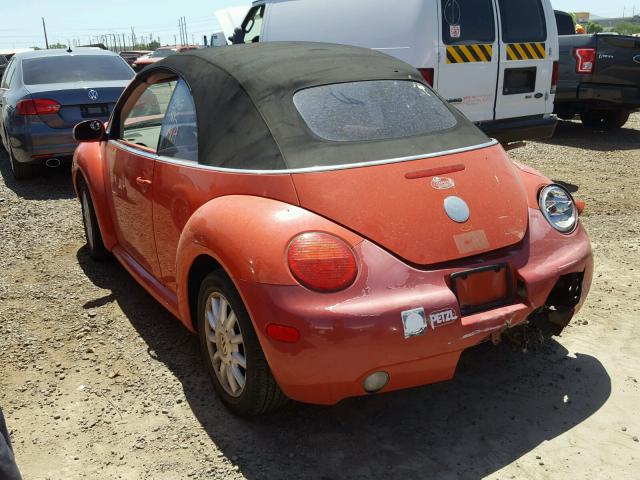 3VWCM31Y44M345880 - 2004 VOLKSWAGEN NEW BEETLE 红色 照片 3
