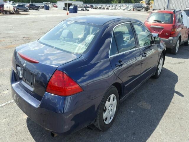 1HGCM56427A002542 - 2007 HONDA ACCORD LX BLUE photo 4