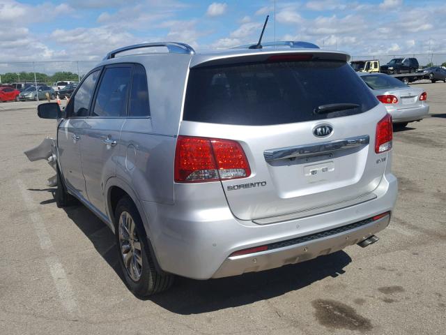 5XYKW4A2XDG382388 - 2013 KIA SORENTO SX SILVER photo 3