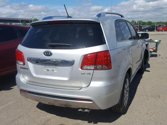 5XYKW4A2XDG382388 - 2013 KIA SORENTO SX SILVER photo 4