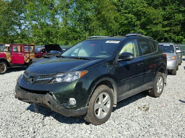 JTMRFREV2DD043770 - 2013 TOYOTA RAV4 GREEN photo 2