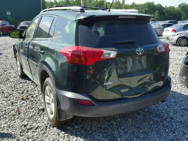 JTMRFREV2DD043770 - 2013 TOYOTA RAV4 GREEN photo 3