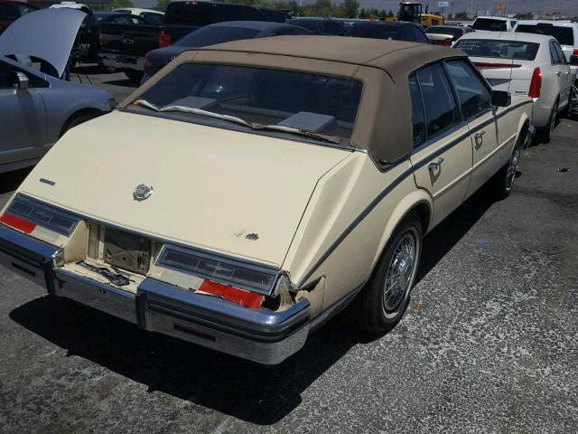 1G6AS698XEE814499 - 1984 CADILLAC SEVILLE YELLOW photo 4