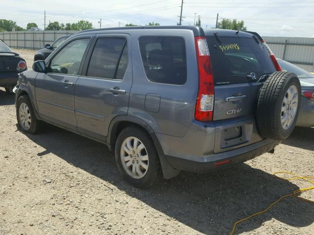 JHLRD78965C039854 - 2005 HONDA CR-V SE GRAY photo 3