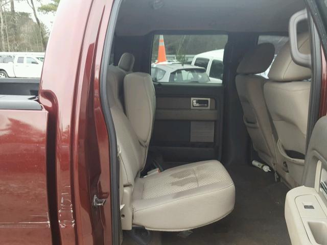 1FTRW14899FA52247 - 2009 FORD F150 SUPER RED photo 6