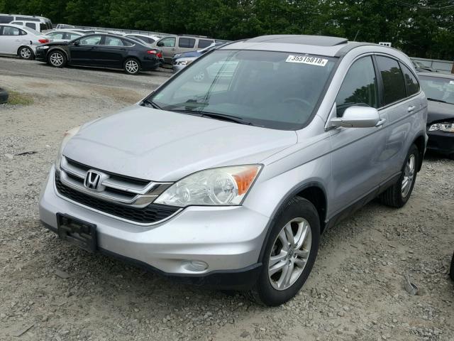 5J6RE4H71BL078039 - 2011 HONDA CR-V EXL SILVER photo 2