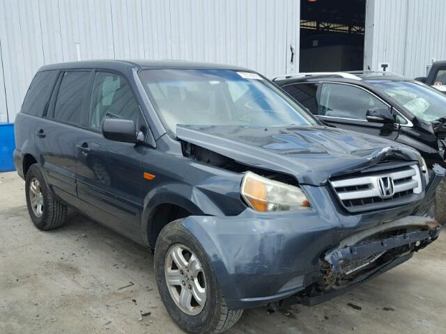 5FNYF18136B014327 - 2006 HONDA PILOT LX BLUE photo 1