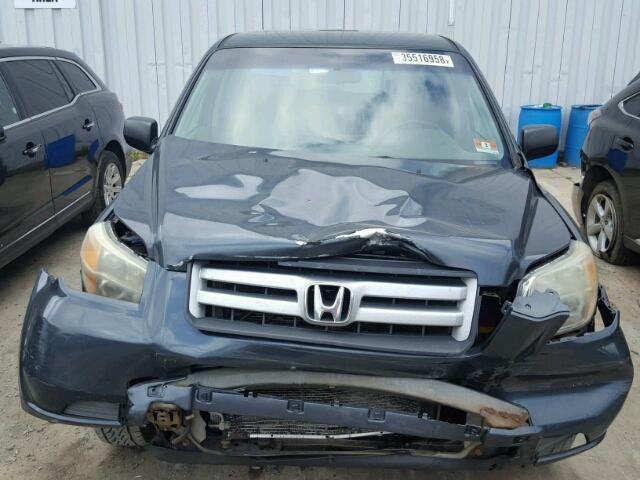 5FNYF18136B014327 - 2006 HONDA PILOT LX BLUE photo 9