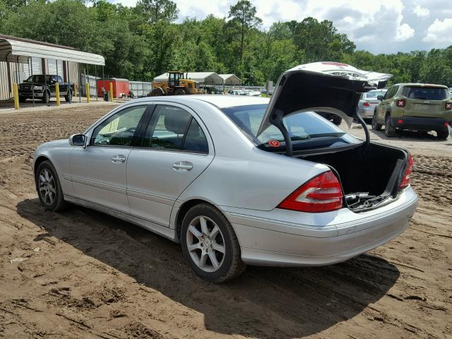 WDBRF92HX7F911620 - 2007 MERCEDES-BENZ C 280 4MAT SILVER photo 3