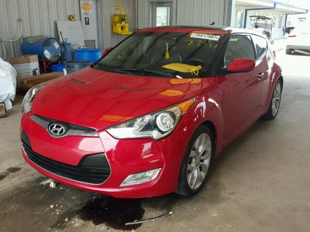 KMHTC6AD9DU102643 - 2013 HYUNDAI VELOSTER RED photo 2