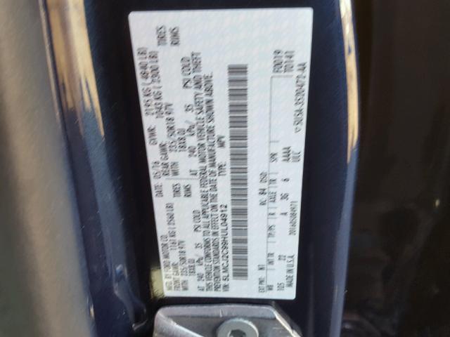 5LMCJ2C99HUL04912 - 2017 LINCOLN MKC SELECT 蓝色 照片 10