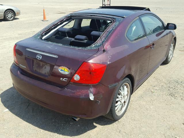 JTKDE167360081140 - 2006 TOYOTA SCION TC 栗色 照片 4