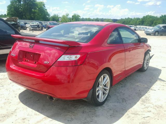 2HGFG21516H706718 - 2006 HONDA CIVIC SI RED photo 4