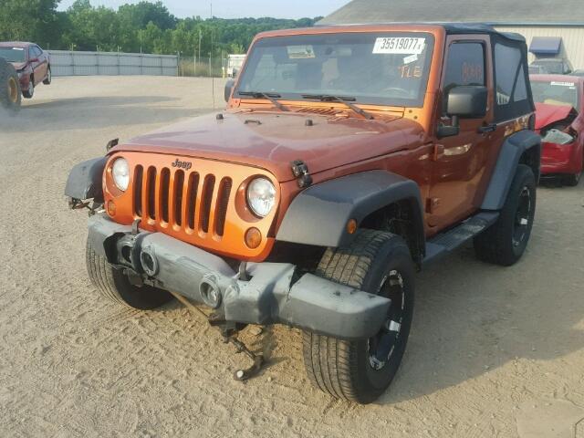 1J4AA2D19BL620132 - 2011 JEEP WRANGLER S ORANGE photo 2