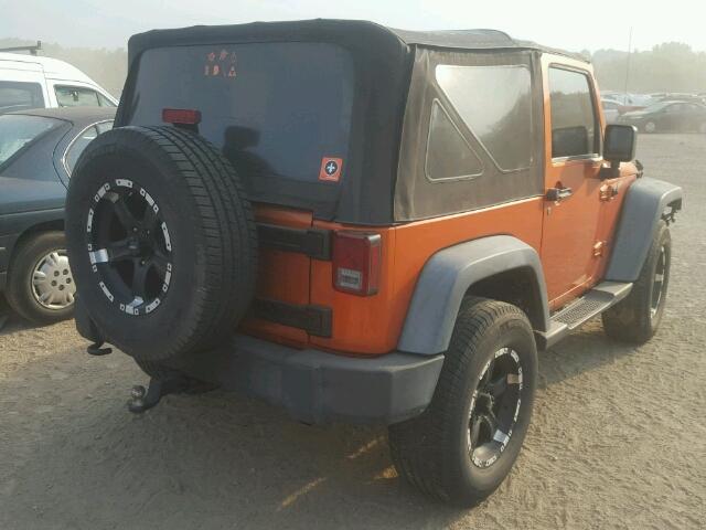 1J4AA2D19BL620132 - 2011 JEEP WRANGLER S ORANGE photo 4