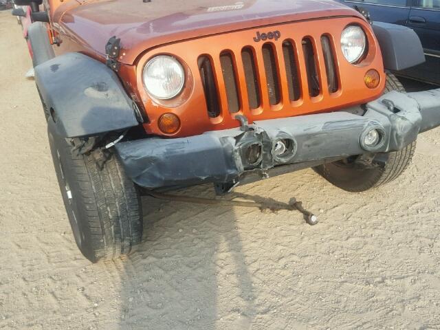 1J4AA2D19BL620132 - 2011 JEEP WRANGLER S ORANGE photo 9