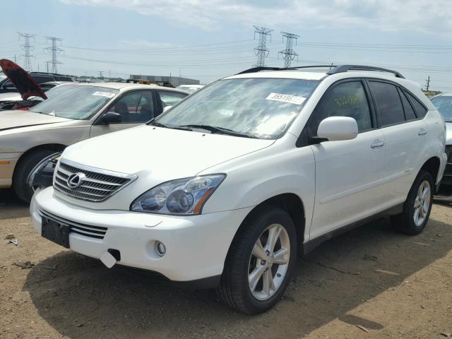 JTJHW31U182071337 - 2008 LEXUS RX 400H WHITE photo 2