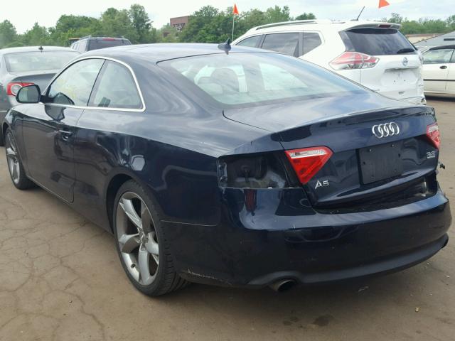 WAUDK78T39A034652 - 2009 AUDI A5 QUATTRO BLUE photo 3