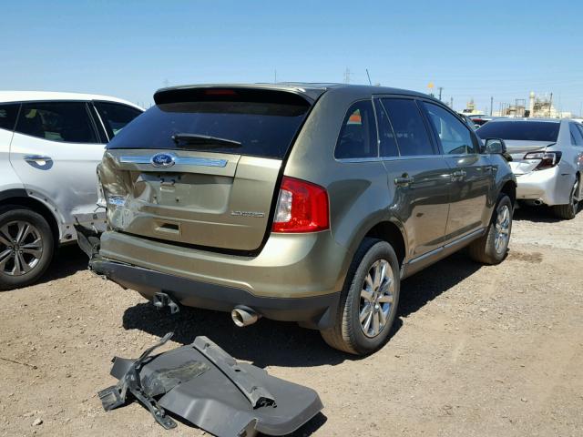 2FMDK3KC7DBA79378 - 2013 FORD EDGE LIMIT GREEN photo 4