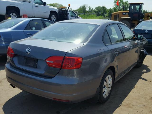 3VW1K7AJ5CM377128 - 2012 VOLKSWAGEN JETTA BASE 灰色 照片 4
