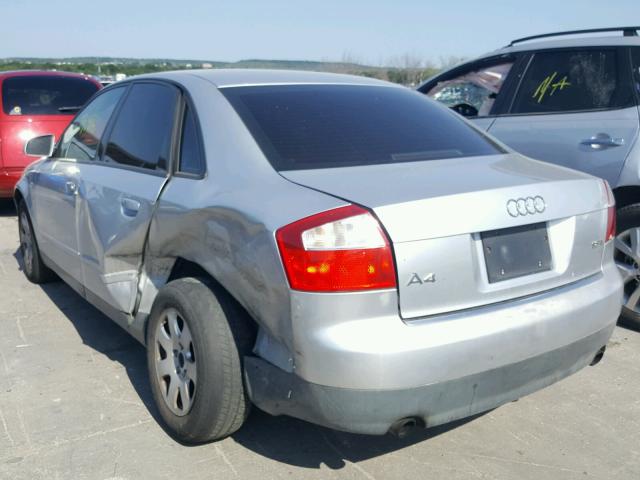 WAUJC68E43A123620 - 2003 AUDI A4 1.8T GRAY photo 3