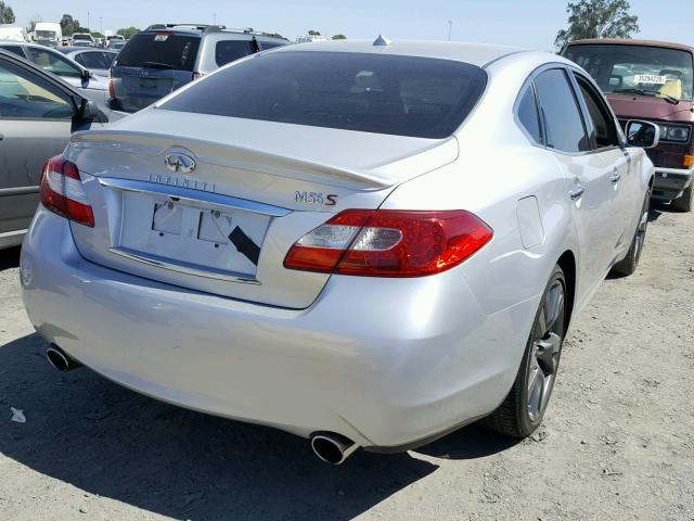 JN1AY1AP6CM530102 - 2012 INFINITI M56 SILVER photo 4