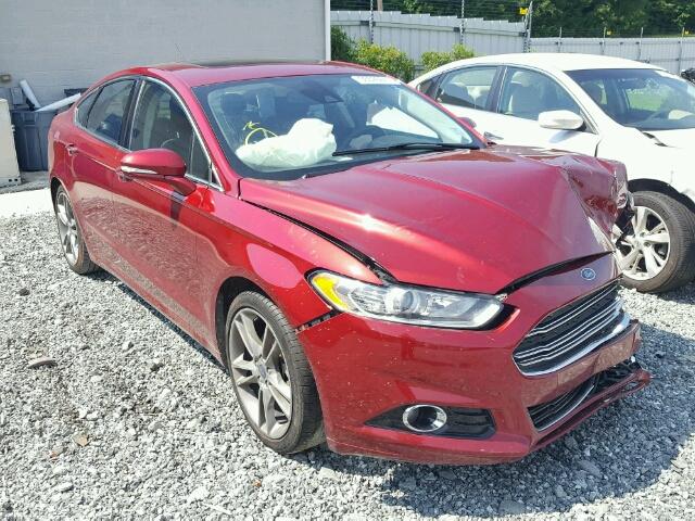 3FA6P0K90DR197748 - 2013 FORD FUSION TIT RED photo 1