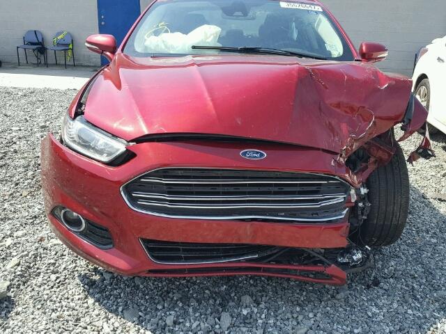 3FA6P0K90DR197748 - 2013 FORD FUSION TIT RED photo 9