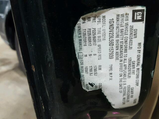 1GNDV23L56D157939 - 2006 CHEVROLET UPLANDER L 绿色 照片 10