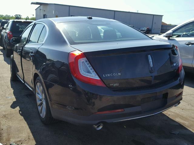 1LNHL9DK7EG602673 - 2014 LINCOLN MKS BLACK photo 3