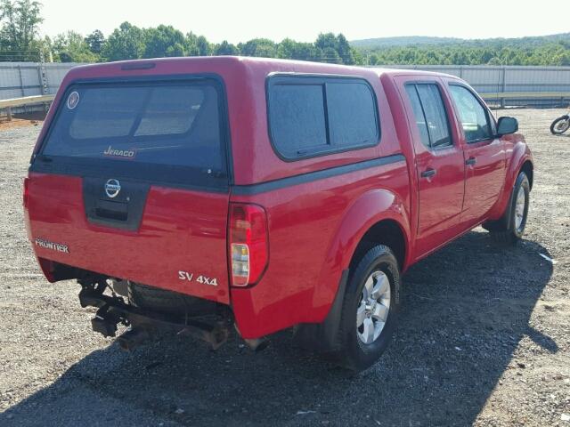 1N6AD0EV6BC449226 - 2011 NISSAN FRONTIER S RED photo 4
