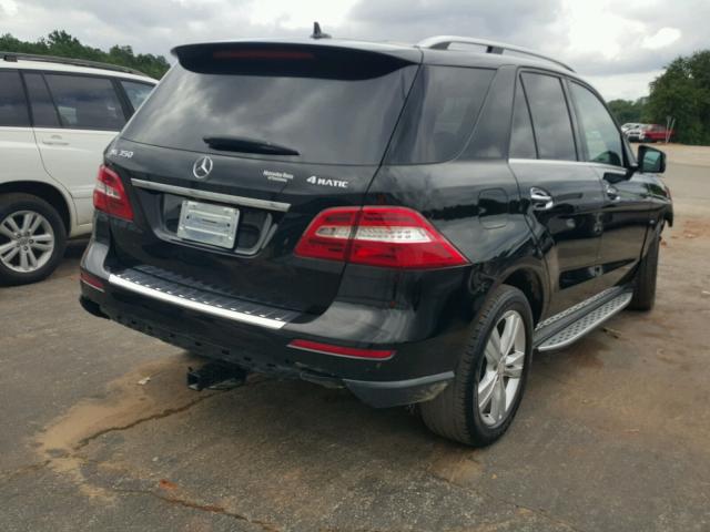 4JGDA5HB8CA035221 - 2012 MERCEDES-BENZ ML 350 4MA BLACK photo 4