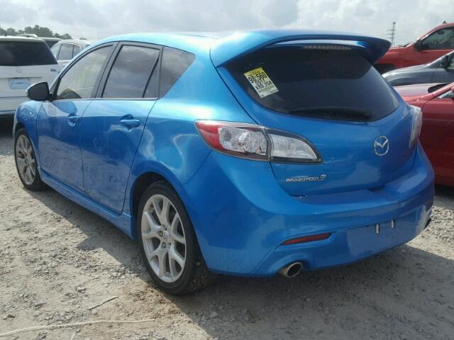 JM1BL1K43B1389560 - 2011 MAZDA SPEED 3 BLUE photo 3