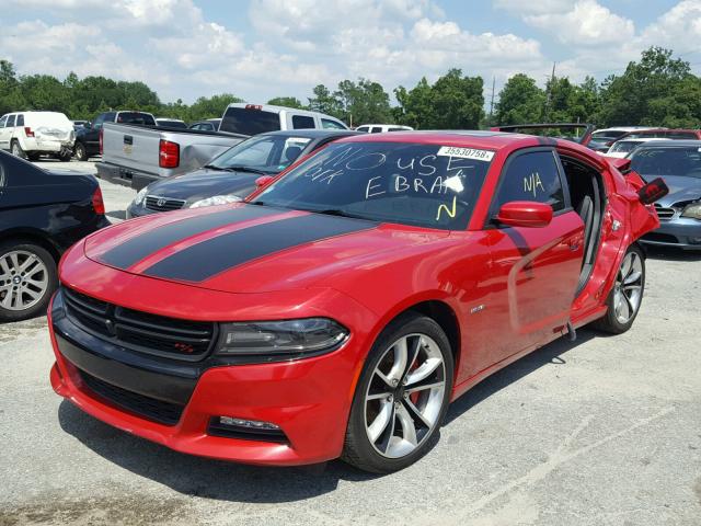 2C3CDXCT9FH805875 - 2015 DODGE CHARGER R/ RED photo 2