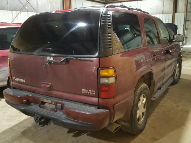 1GKEK63U42J252675 - 2002 GMC DENALI MAROON photo 4