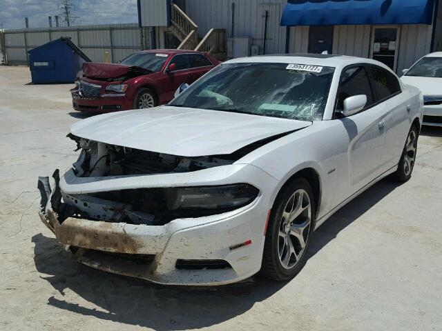 2C3CDXCT8FH886013 - 2015 DODGE CHARGER R/ WHITE photo 2