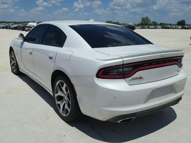 2C3CDXCT8FH886013 - 2015 DODGE CHARGER R/ WHITE photo 3