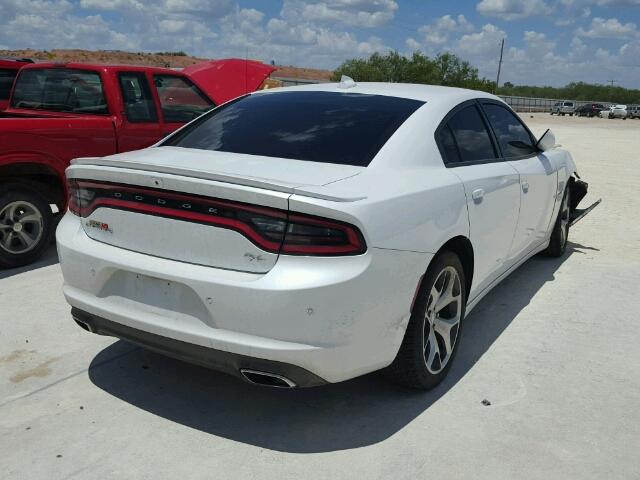 2C3CDXCT8FH886013 - 2015 DODGE CHARGER R/ WHITE photo 4