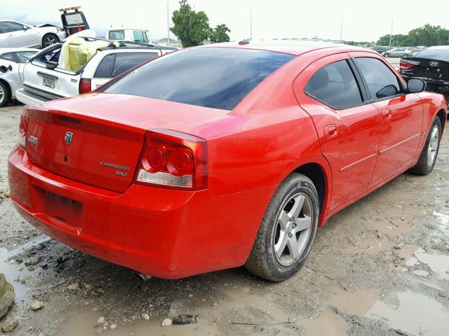 2B3CA3CV4AH233932 - 2010 DODGE CHARGER SX RED photo 4