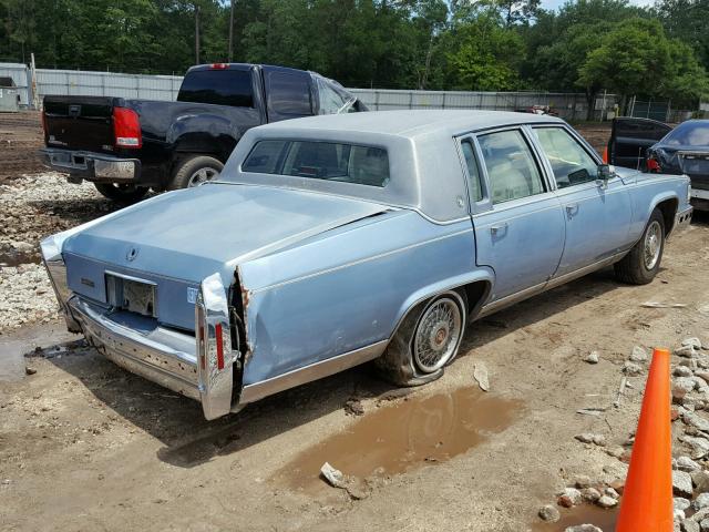 1G6DW54E0MR722849 - 1991 CADILLAC BROUGHAM BLUE photo 4