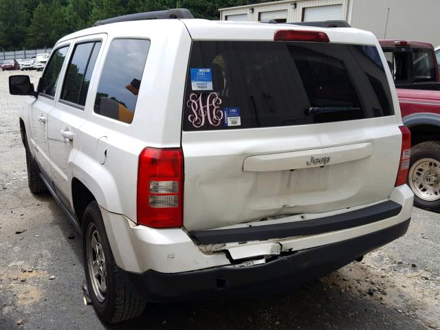 1C4NJPBB4ED859215 - 2014 JEEP PATRIOT SP WHITE photo 3