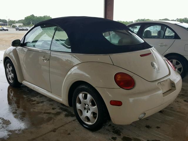 3VWCK21Y03M310283 - 2003 VOLKSWAGEN NEW BEETLE 奶油色 照片 3