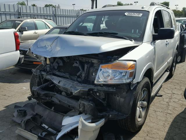 5N1AA0ND4DN612994 - 2013 NISSAN ARMADA SV SILVER photo 2