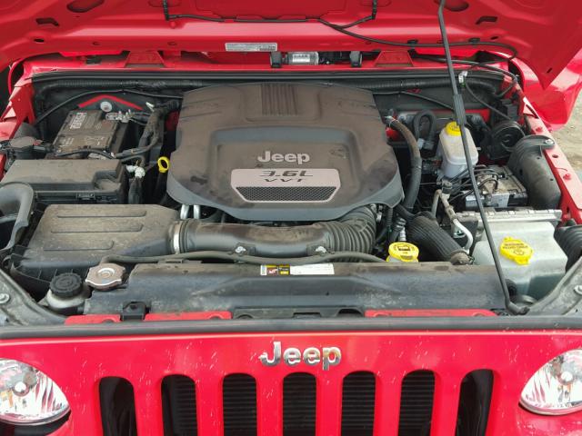1C4AJWAG0DL558077 - 2013 JEEP WRANGLER S RED photo 7