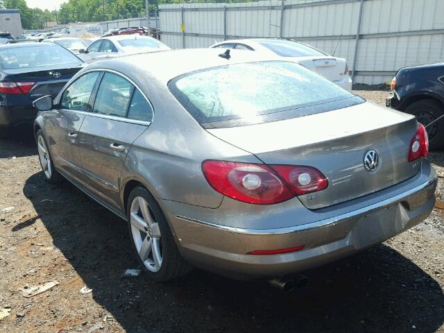 WVWHP7AN6CE528649 - 2012 VOLKSWAGEN CC LUXURY GRAY photo 3