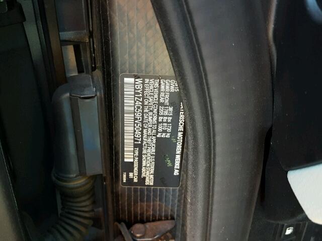 WBY1Z4C59FV504971 - 2015 BMW I3 SILVER photo 10